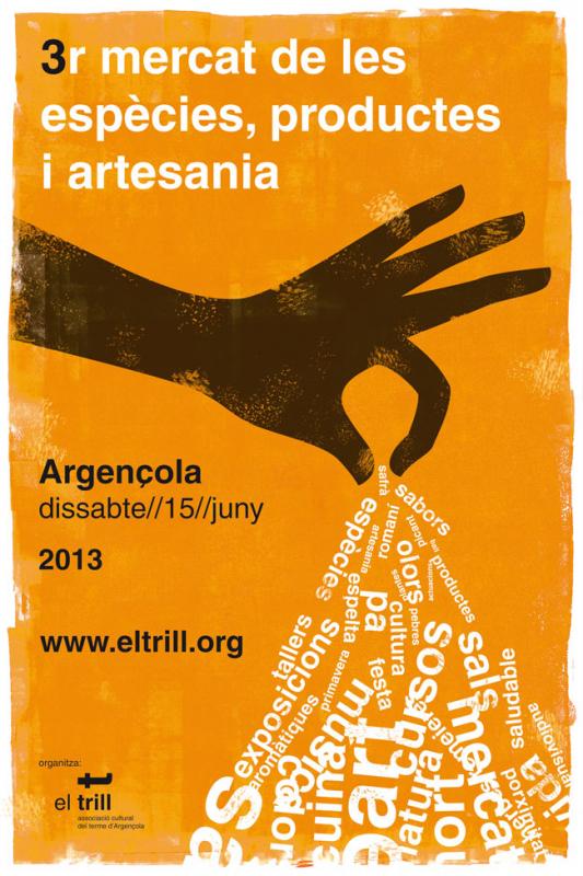 15.6.2013 Cartell 3r Mercat de les Espècies  Argençola -  El Trill