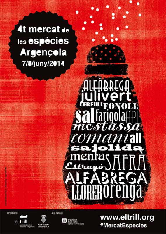 7 de Juny de 2014 Cartell 4t Mercat de les Espècies  Argençola -  El Trill