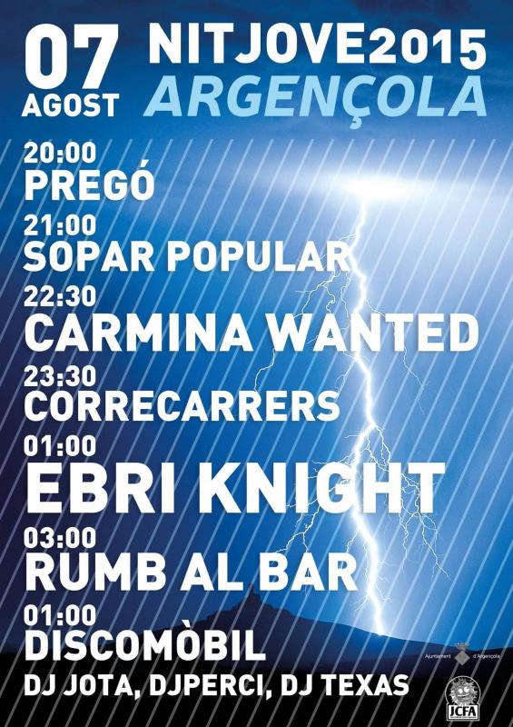 cartell Nit Jove d'Argençola 2015