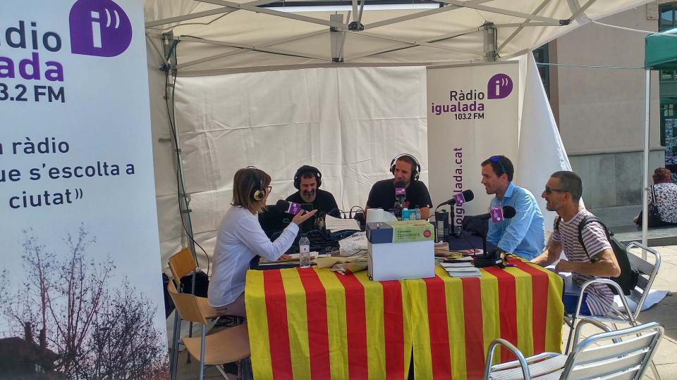 23.4.2017 Ton Lloret i Martí Garrancho  entrevistats per Ràdio Igualada  Igualada -  Marina Berenguer