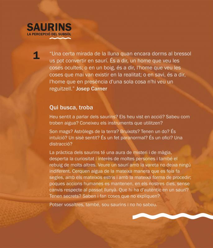 14.4.2018 Exposició Saurins: la percepció del subsòl  Argençola -  Ajuntament d'Argençola