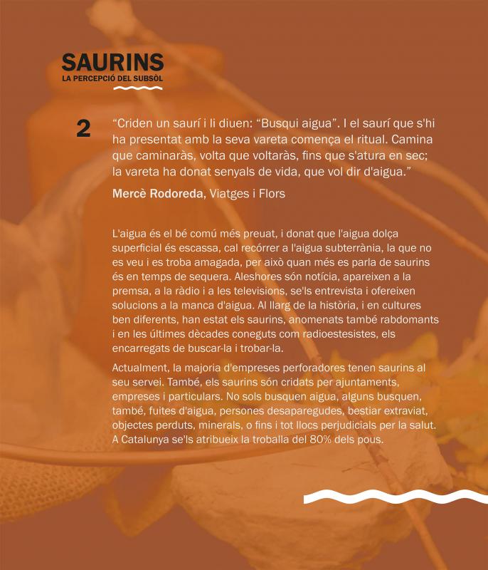 14.4.2018 Exposició Saurins: la percepció del subsòl  Argençola -  Ajuntament d'Argençola