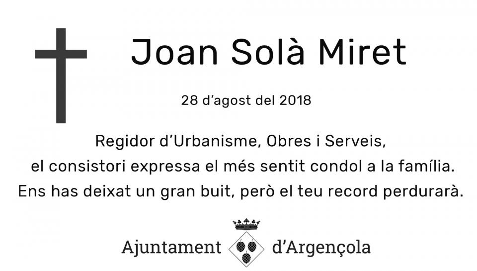 Mor Joan Solà Miret