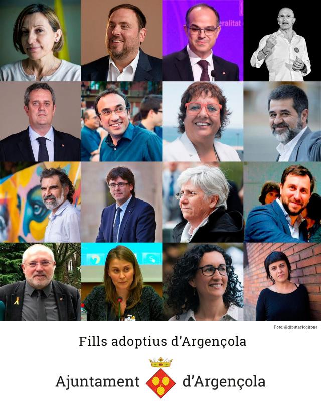 Argençola nomenarà fills adoptius els polítics empresonats i els exiliats