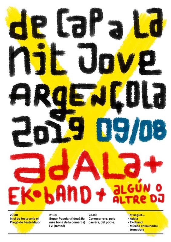 cartell Nit Jove Festa major d'Argençola 2019 - Argençola