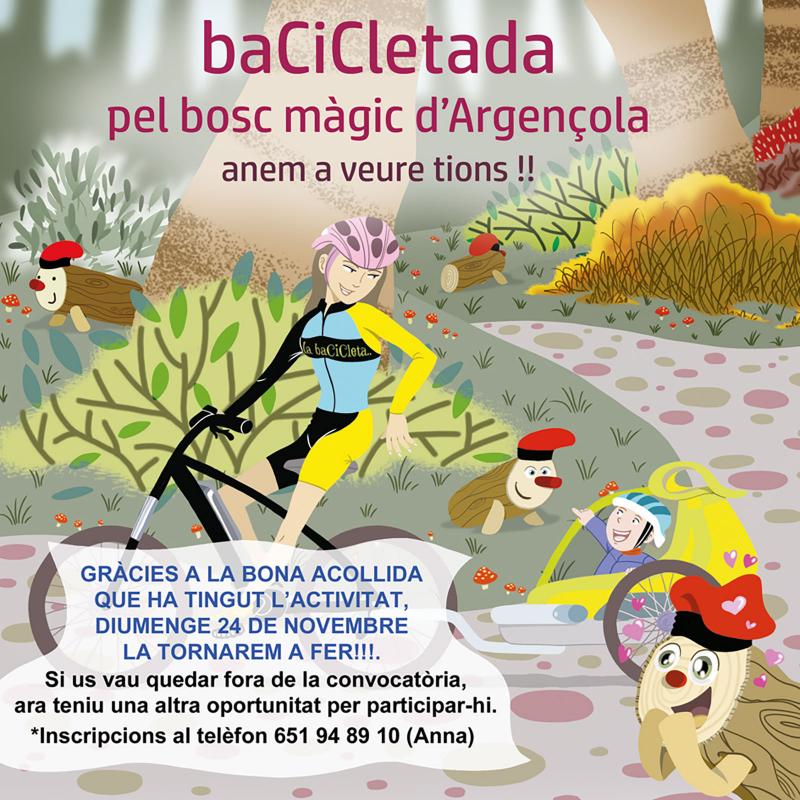 Bacicletada pel bosc màgic d’Argençola. Anem a veure Tions!!