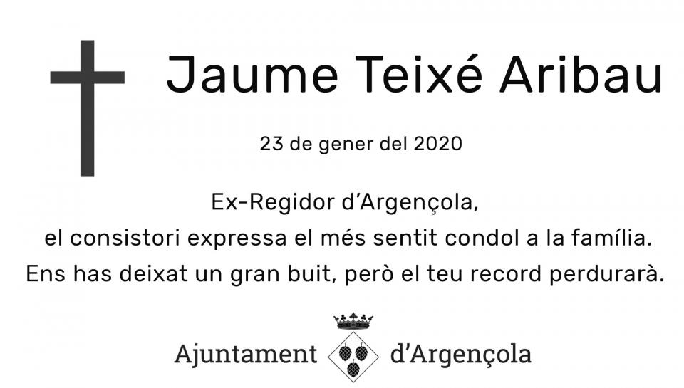 Mor Jaume Teixé i Aribau, víctima del temporal - Argençola