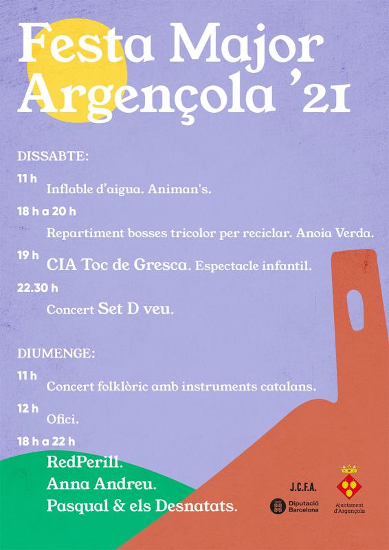 cartell Festa Major d'Argençola 2021