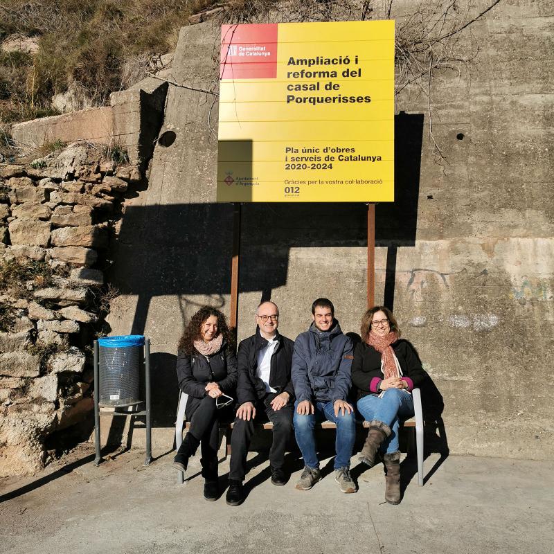 18.12.2021 L'alcalde i regidors/es de l'ajuntament d'Argençola en la inauguració del casal de Porquerisses  Porquerisses -  Martí Garrancho