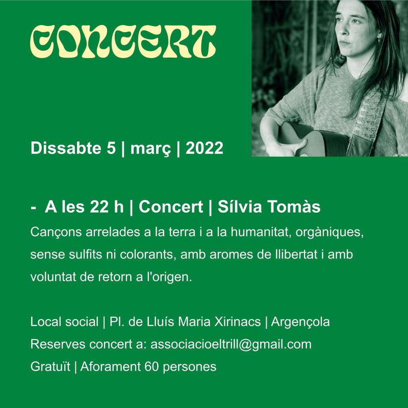 10a Matinal d’Intercanvi de Llavors de la Catalunya Interior concert de Sílvia Tomàs - Argençola