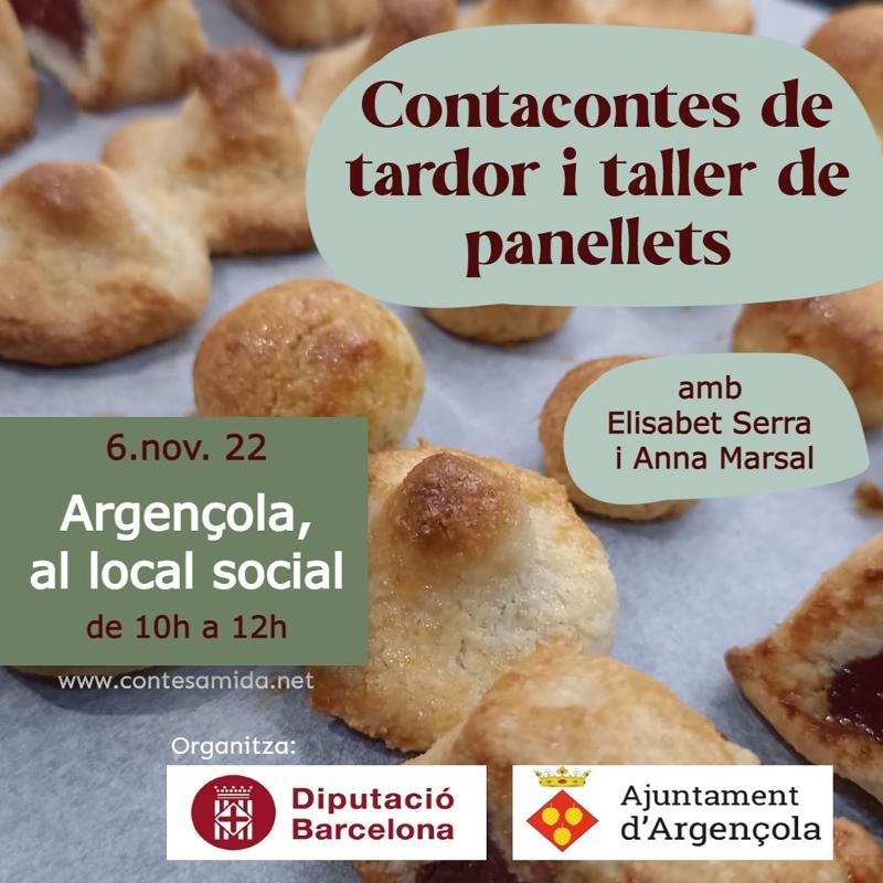 cartell Contacontes de tardor i taller de panellets