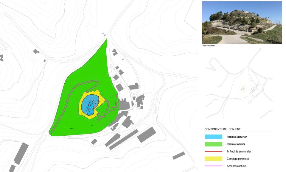 Plànol components del castell - Argençola