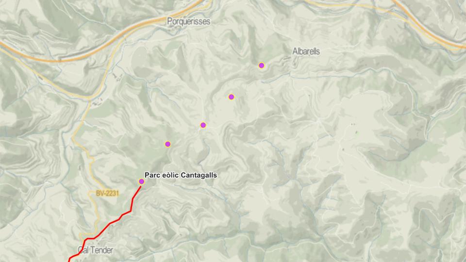 Anunci projecte del parc eòlic Cantagalls