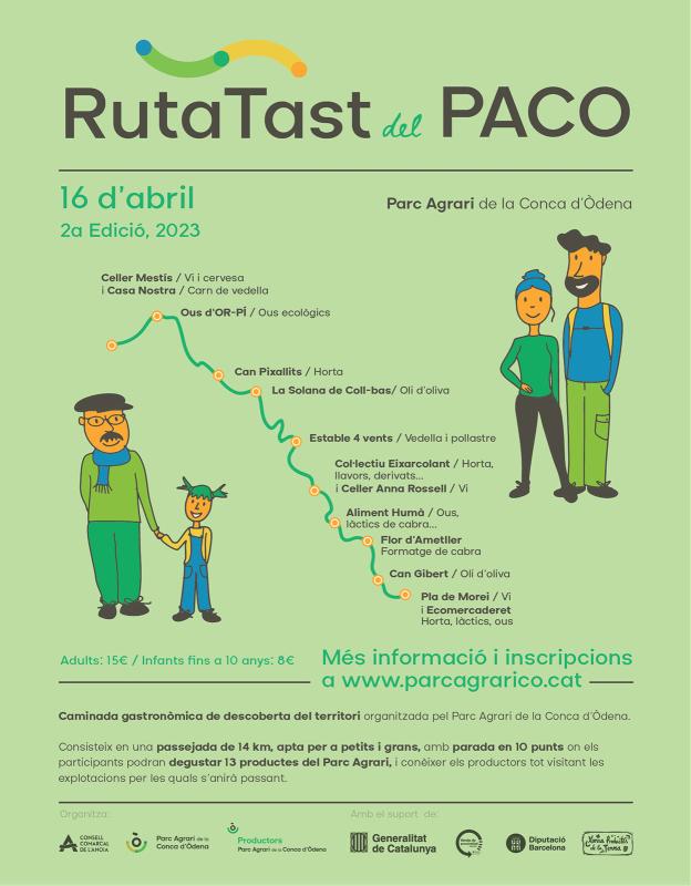 cartell 2a edició del RutaTast del Parc Agrari de la Conca d’Òdena