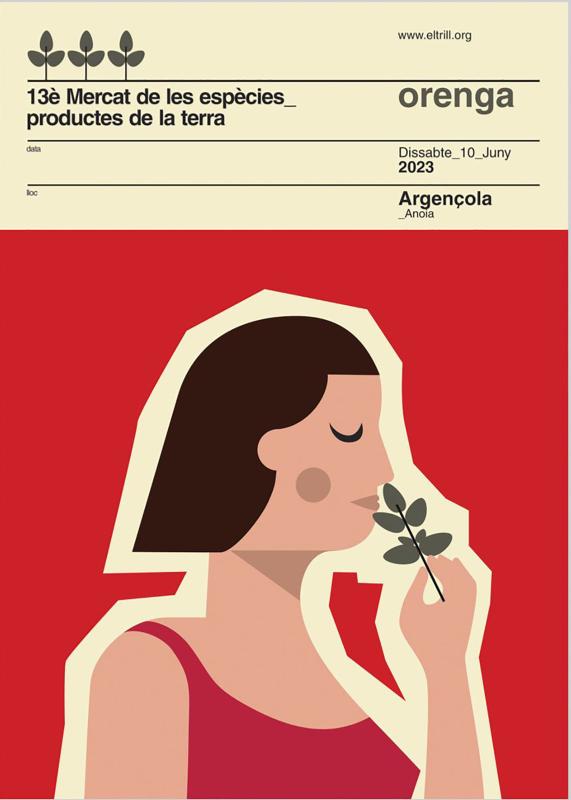 cartell 13è Mercat de les Espècies i Productes de la Terra d'Argençola cartell 13è Mercat de les Espècies i Productes de la Terra d'Argençola