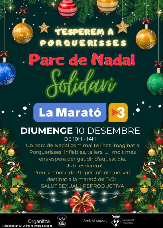 Parc de Nadal solidari a Porquerisses