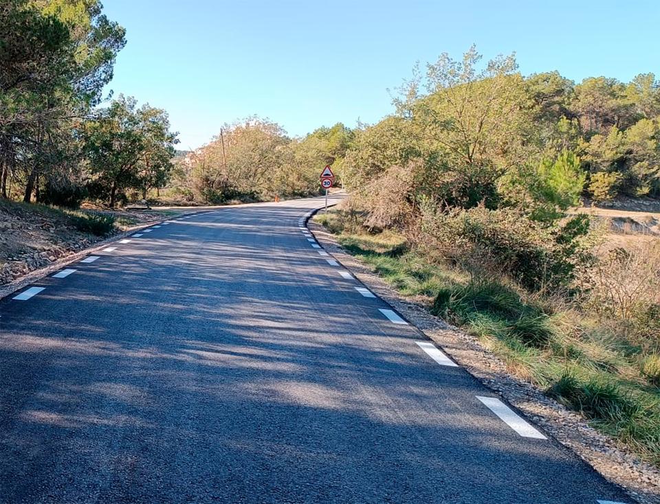 Finalitzat l’asfaltat de la Carretera de Clariana, en el tram de Clariana fins cal Macari