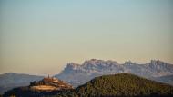 Argençola: Argençola i Montserrat des de Bellmunt de Segarra  Ramon  Sunyer