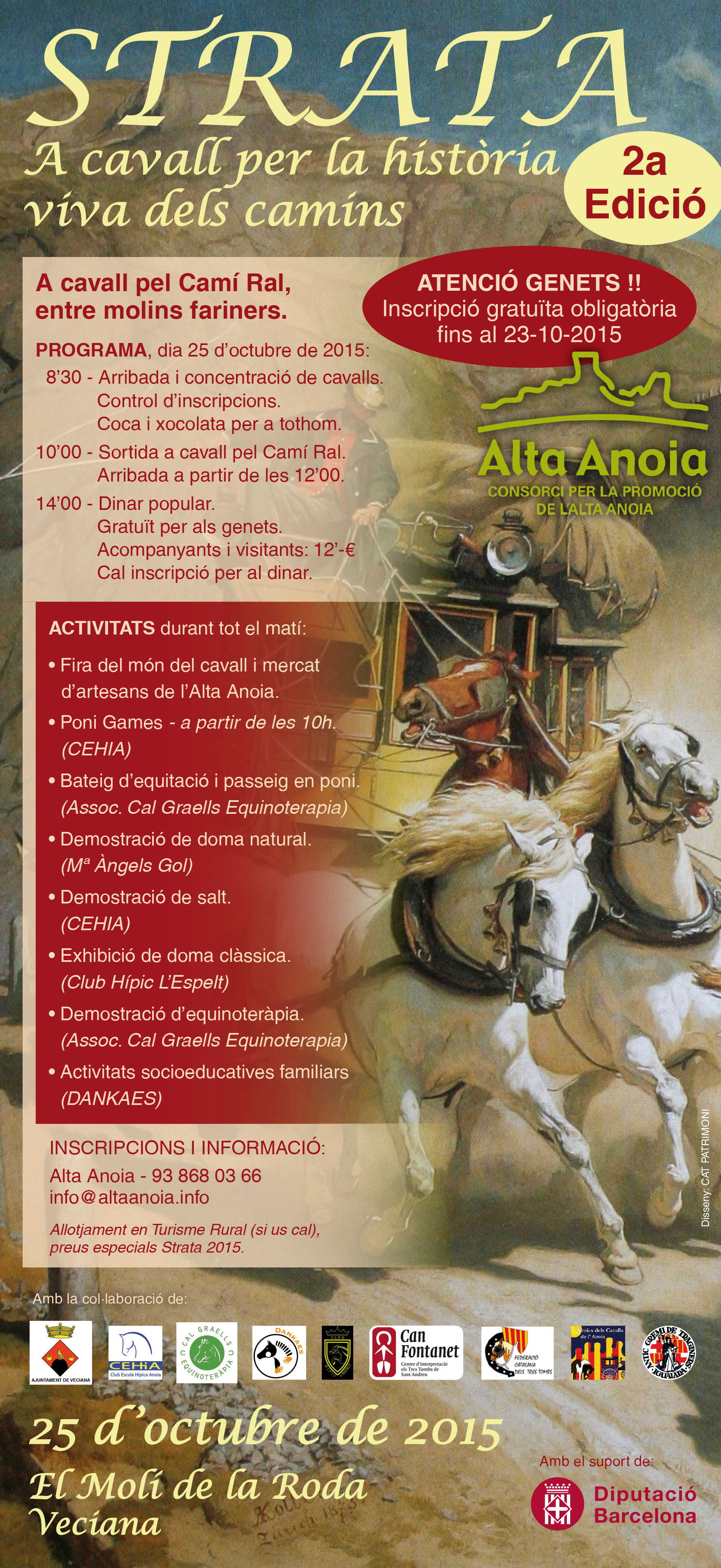 cartell 2a edició de la Fira del Món del Cavall 'Strata'