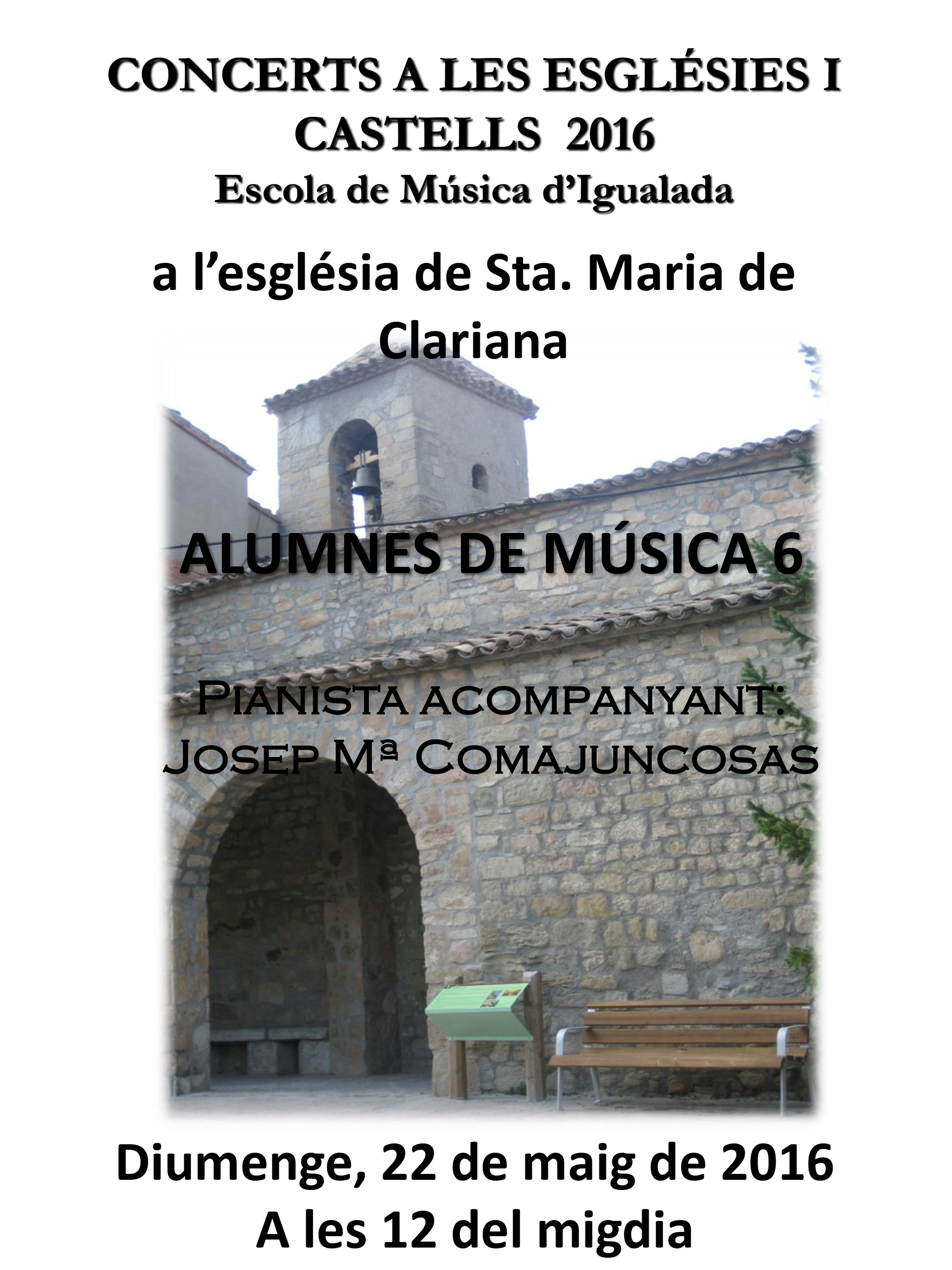 cartell Concerts Esglésies i Castells 2016