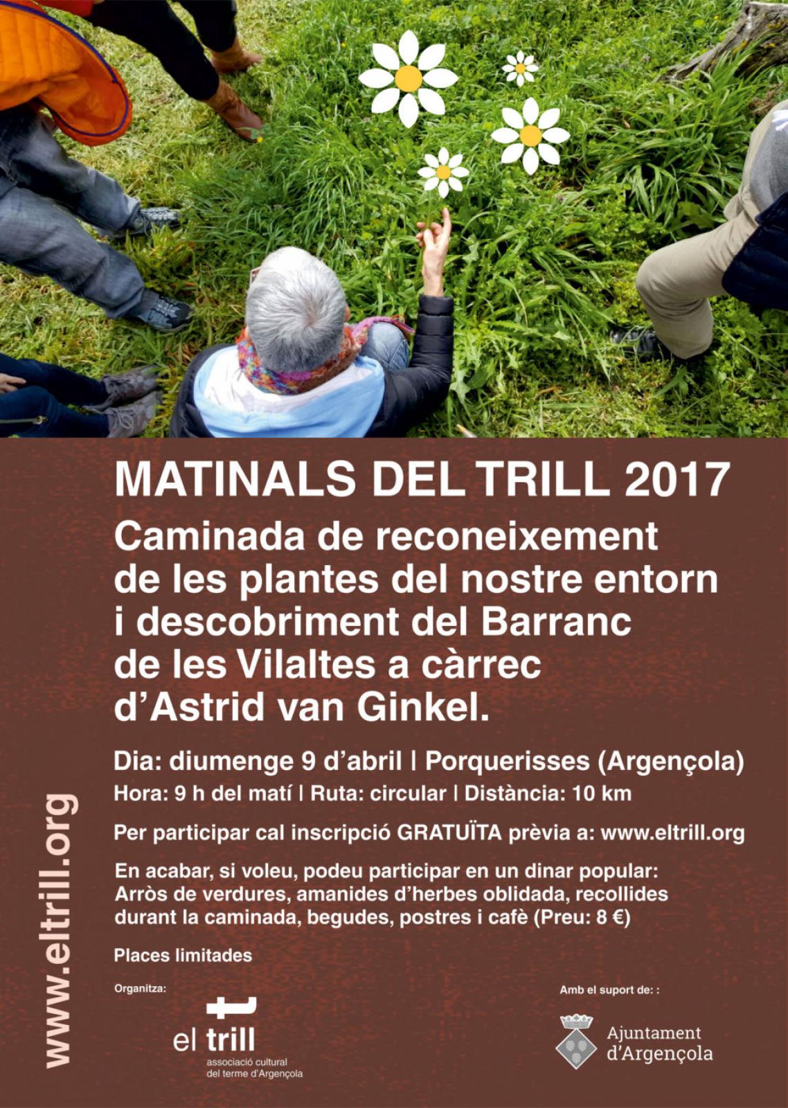 cartell Caminada  de reconeixement de plantes a Porquerisses