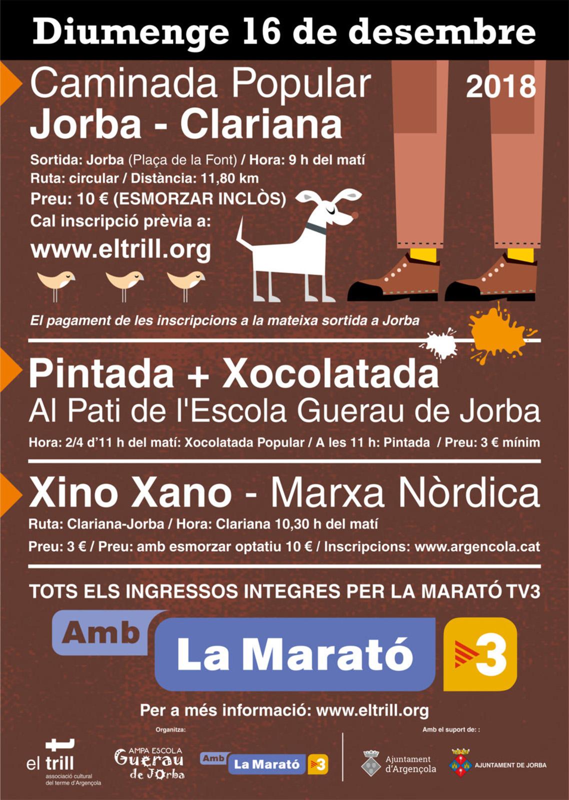 Activitats per la Marató de TV3 d'Argençola i Jorba