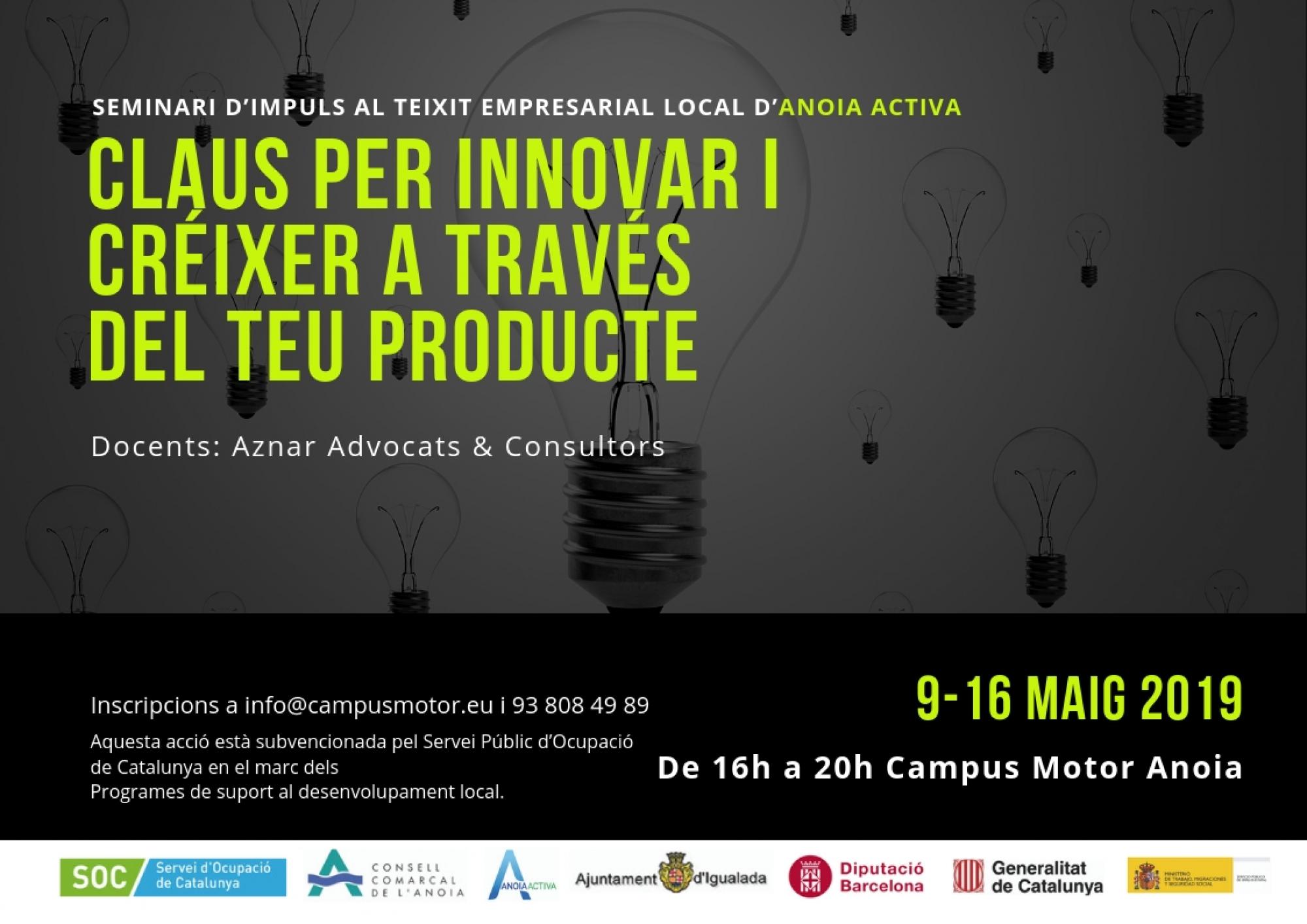 Seminari 'Claus per innovar i créixer a través del teu producte'