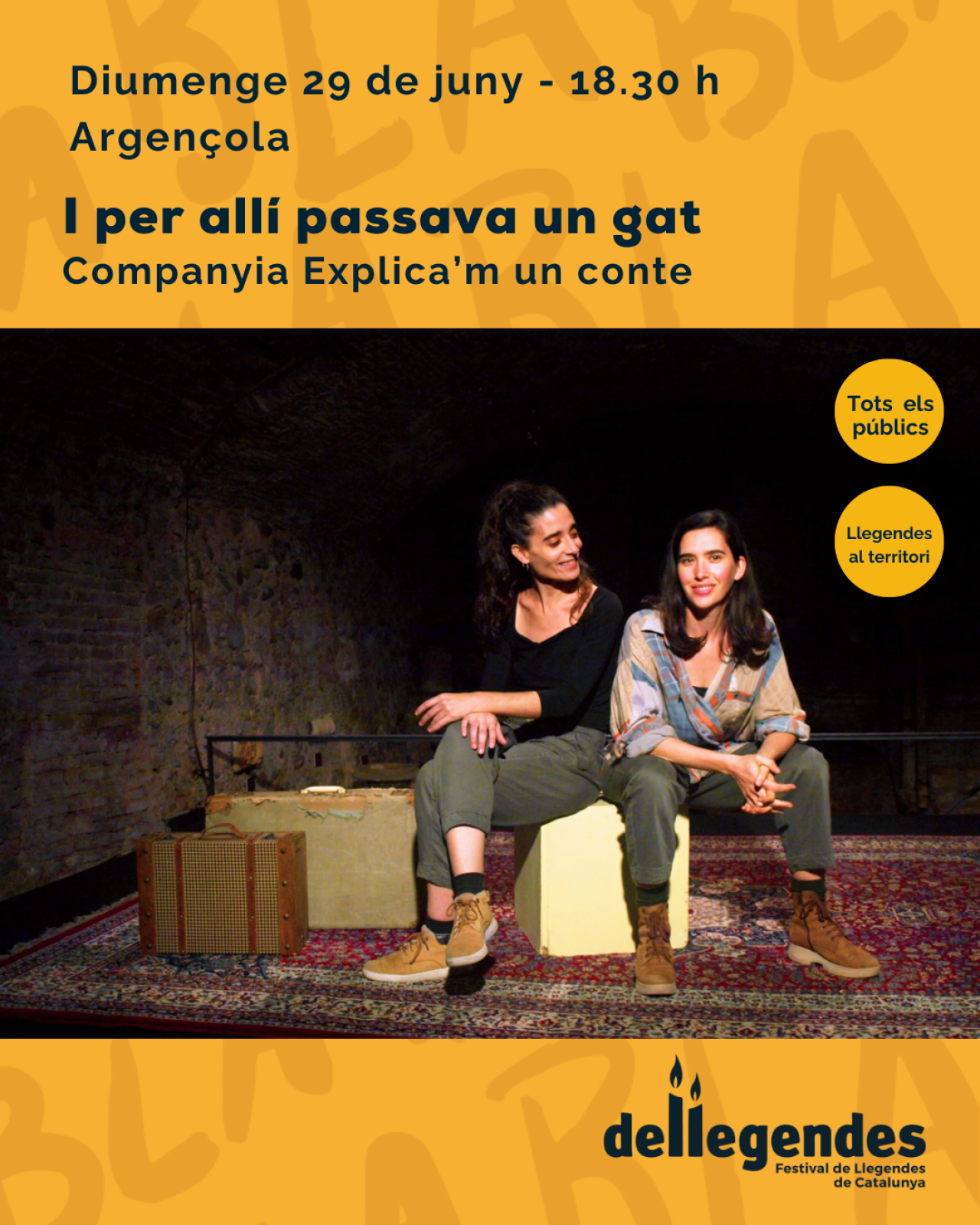Argençola acull l’espectacle “I per allí passava un gat” de la Cia. Explica’m un conte, amb motiu del Festival de Llegendes de Catalunya