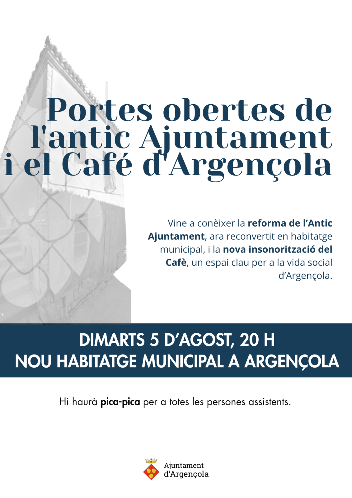 Portes obertes a l’Antic Ajuntament i al Cafè d’Argençola